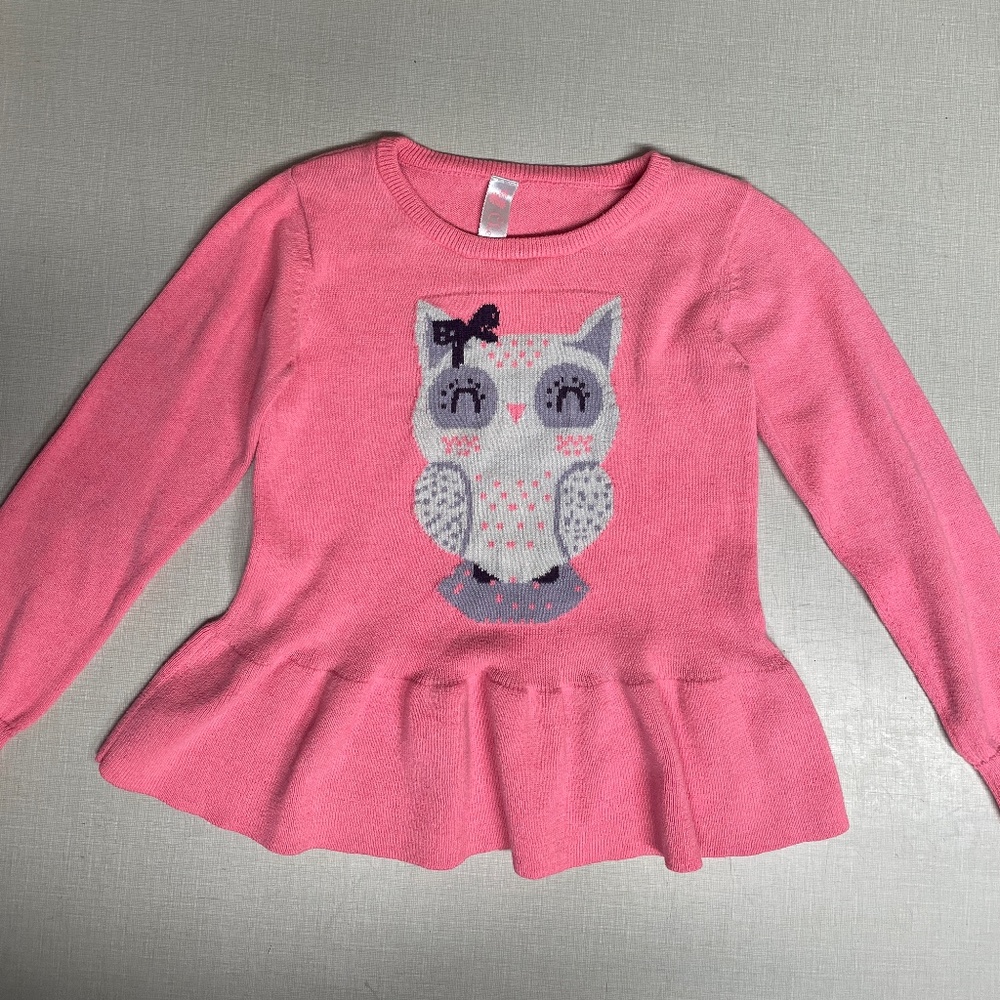 Girls owl sweater
